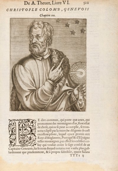 Christoffel Columbus gebruikt sterrennavigatie door Unknown artist