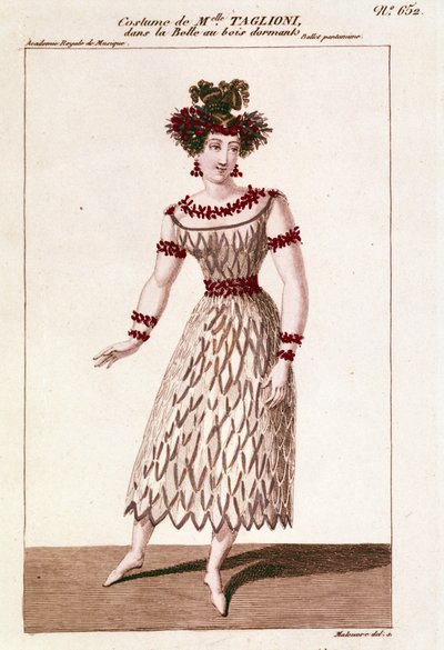 Kostuum van danseres Maria Taglioni in het ballet 