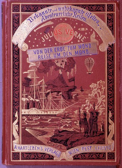 Omslag van een boek van Jules Verne in het Duits door Unknown artist