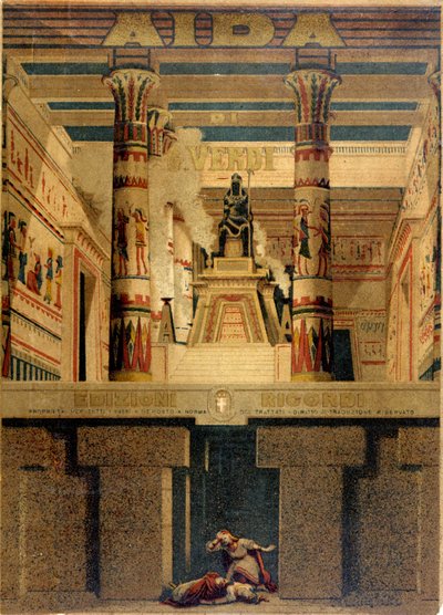 Omslag van de eerste partituur van Aida door Giuseppe Verdi. Ricordi Editie door Unknown artist