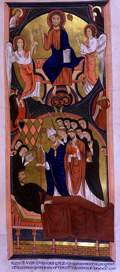 Dood van Guillaume des Barrés, Graaf van Rochefort, Groot Seneschalk van Philippe Auguste, in 1232 of 1233 door Unknown artist
