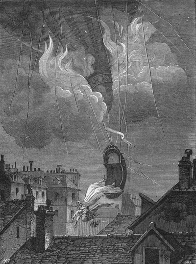 Dood van Madame Blanchard (zijn bal) door Unknown artist