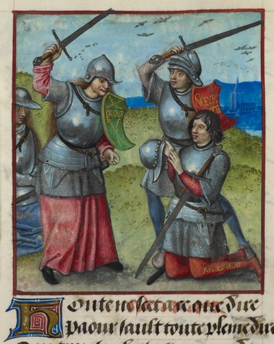 (detail) Peur vecht terwijl Honte toekijkt, uit 