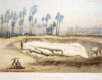 Ontdekking van de Kolossus van Memphis, Oude Egypte door Unknown artist