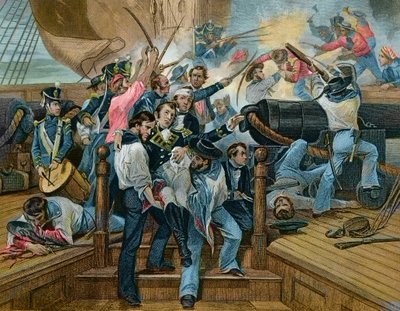 Geef het schip niet op - Anglo-Amerikaanse oorlog, de Verenigde Staten door Unknown artist