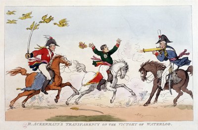 Engelse cartoon over Napoleon I - in Napoleon I, karikaturen, dummy collectie. 1814 - 1815. B.H.V.P. door Unknown artist