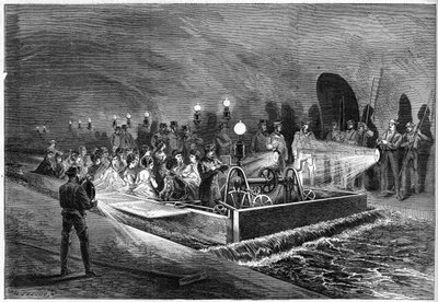 Excursie in de riolen van Parijs in 1872 door Unknown artist