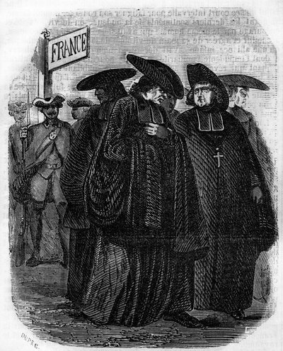 Verdrijving van de Jezuïeten uit Frankrijk door vonnissen van de Parlementen in 1762. door Unknown artist