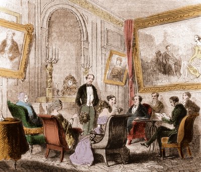 François René de Chateaubriand (1768-1848), Franse schrijver en politicus, leest de 