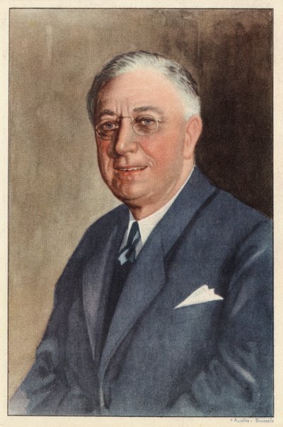 Franklin D Roosevelt (illustratie) door Unknown artist