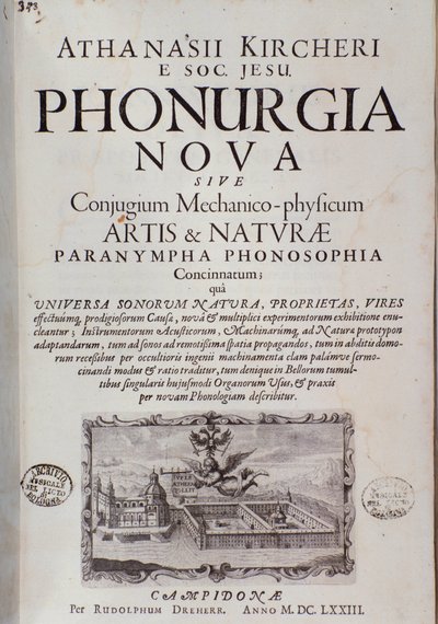 Frontispice van Phonurgia nova (1673) door Unknown artist