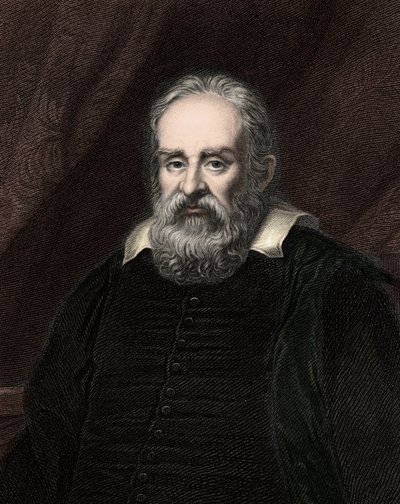 Galileo Galilei (Galilei) 1564-1642 - gravure - 19e eeuw door Unknown artist