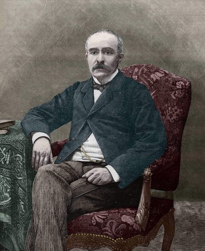 Georges Clemenceau (1841-1929), Franse politicus in 1885. door Unknown artist