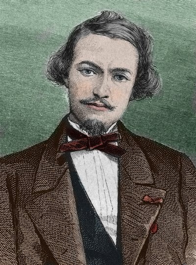 Henri Duveyrier (1840-1892), Franse ontdekkingsreiziger - portret van Henri Duveyrier oriëntalist, Franse reiziger en geograaf door Unknown artist