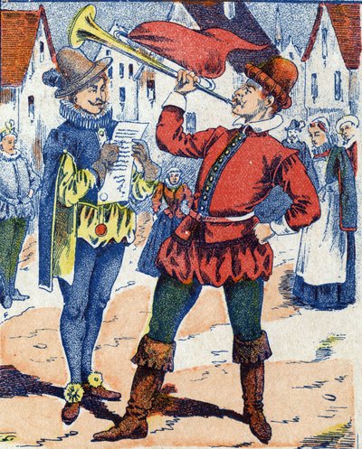 Herault publiceert de editie. Anonieme illustratie voor 