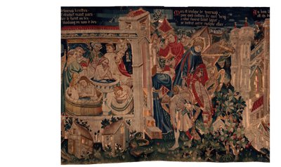 Geschiedenis van Sint Piat en Sint Eleuthère, Scène 7 doop van de verbannen christenen door Unknown artist