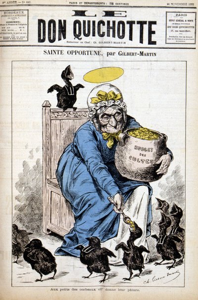Heilige Opportune en het budget van culten: aan de kleine kraaien geeft ze hun voedsel - in 