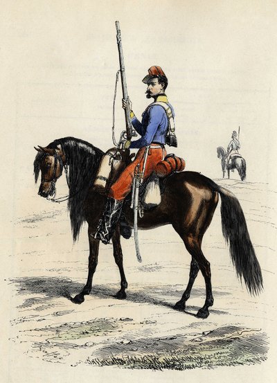 Jager van Afrika te paard, regiment gevormd in 1831 en aanwezig in Algerije in 1832, in 