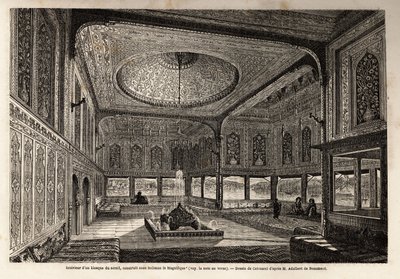 Binnenkant van een kiosk van het serail in Constantinopel door Unknown artist
