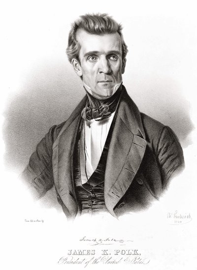 James K. Polk, President van de Verenigde Staten door Unknown artist