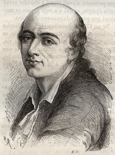 Jean-Claude Delametherie (Jean Claude la metherie) (1743-1817) Frans natuurkundige, mineralogist en paleontoloog. door Unknown artist