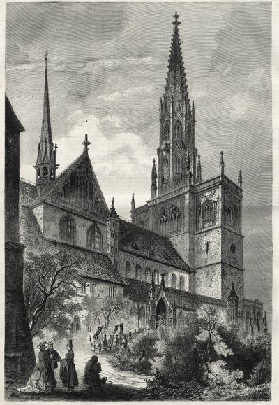 Konstanzer Münster - De Konstanz Minster of Konstanz Kathedraal - Duitsland - Kathedraal Notre-Dame de Constance - 1868 door Unknown artist