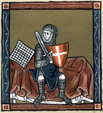 Arthurlegende: de ridder Gauvain op het magische bed. In 