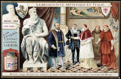 Michelangelo Buonarroti genaamd Michel Ange (Michelangelo of Michelangelo) door Unknown artist