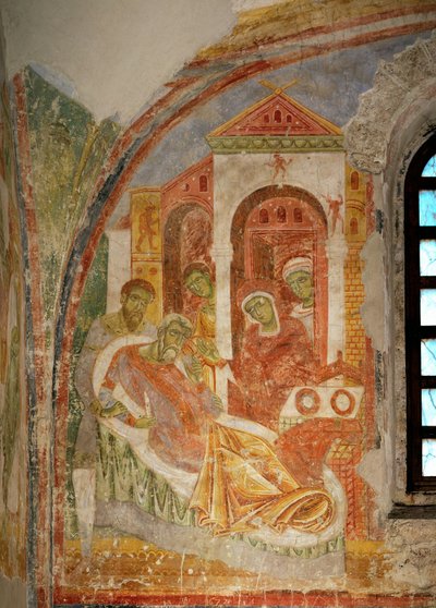 Muurschilderingen in de kerk van het benedictijnenklooster van Lambach, Opper-Oostenrijk (fresco) door Unknown artist