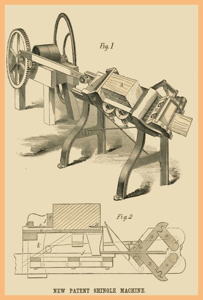 Nieuw Patent Schindelmachine door Unknown Artist