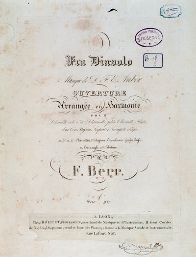 Opening van de komische opera Fra Diavolo, of De Herberg van Terracine door D. F. Auber door Unknown artist