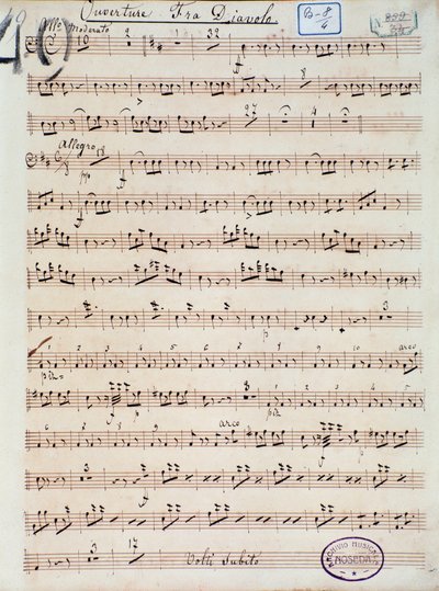 Opening van de komische opera Fra Diavolo, of De Herberg van Terracine door D. F. Auber door Unknown artist