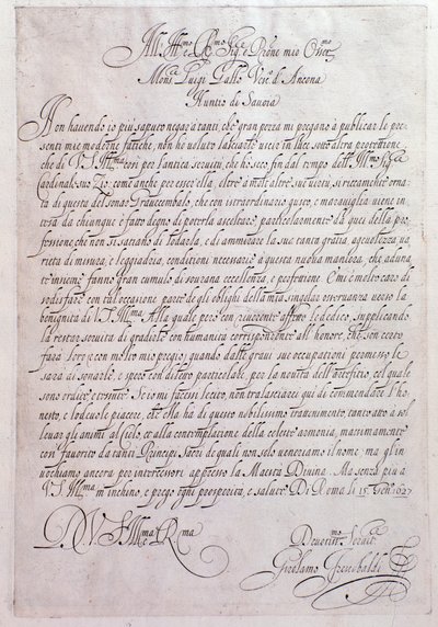 Pagina uit Tocrate door Girolamo Frescobaldi (1583-1643) Italiaanse componist 1637. Bologna, Museo civico Museo door Unknown artist