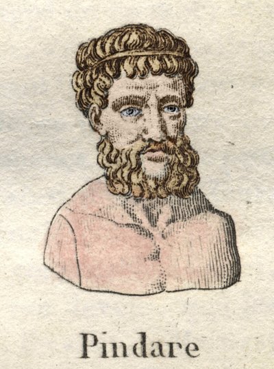 Pindarus (518-v. 438 v.Chr.), Griekse operadichter. door Unknown artist