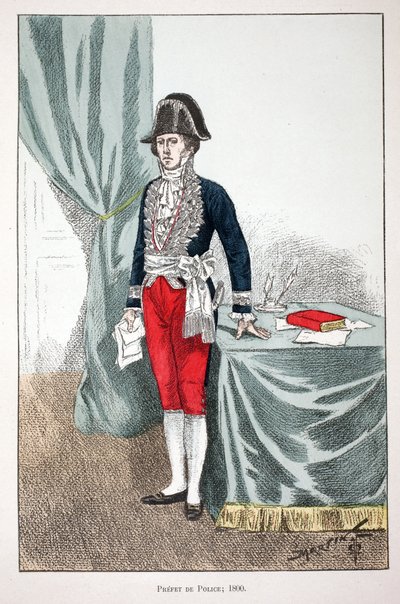 Politie Prefect (1800). Kleurgravure, ter illustratie van 
