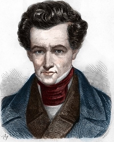 Portret van Armand Carrel (1800-1836), Franse journalist. door Unknown artist