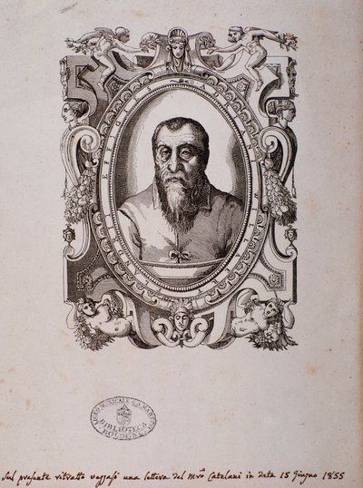 Portret van Adrian Willaert (houtsnede) door Unknown artist