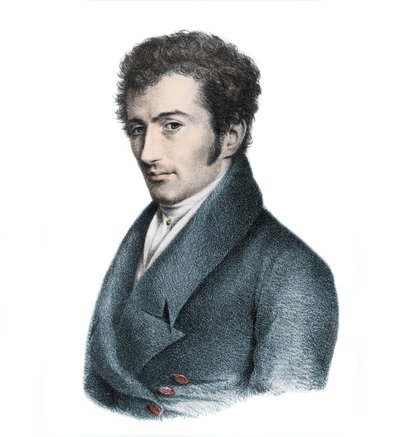 Portret van Anselm Huttenbrenner (1794-1868) Oostenrijkse componist door Unknown artist