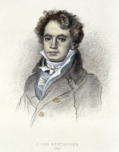 Portret van Beethoven (1814) - gravure door Unknown artist