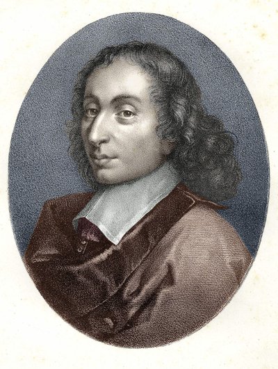 Portret van Blaise Pascal - gravure uit de 19e eeuw door Unknown artist