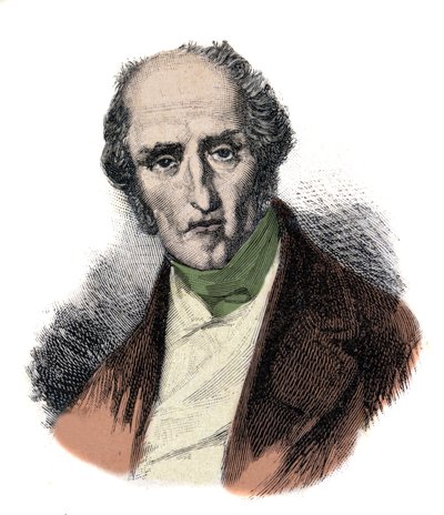 Portret van Charles Fourier (1772 - 1837), Franse socialistische theoreticus. Gravure uit de 19e eeuw door Unknown artist