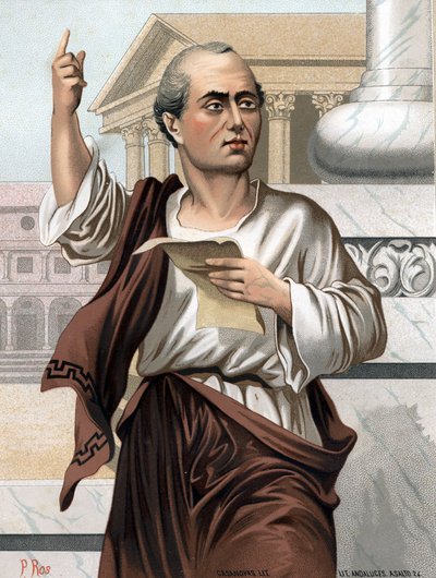 Portret van Cicero in het Latijn Marcus Tullius Cicero Romeins politicus, redenaar en schrijver (Arpinum) door Unknown artist