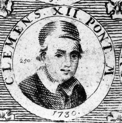 Portret van Clemens XII (1652 - 1740). door Unknown artist