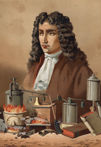 Portret van Denis Papin (1647 - 1714) uit 