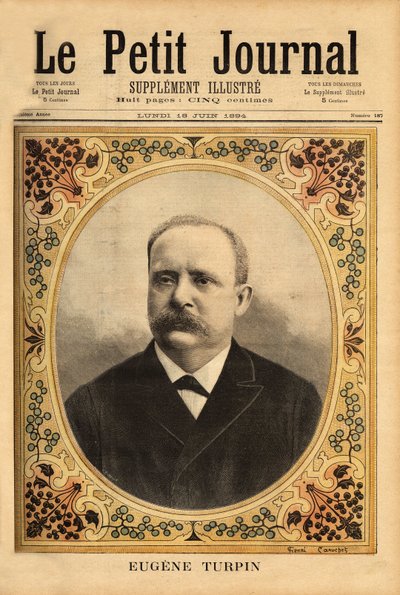Portret van Eugene Turpin (1848-1927), chemicus gespecialiseerd in explosieven door Unknown artist