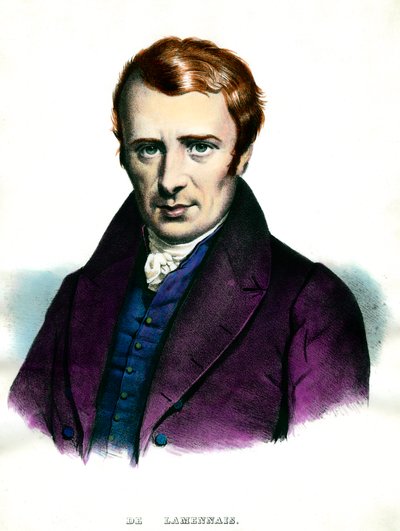 Portret van Felicite Robert de Lamennais (1782-1854) Franse schrijver door Unknown artist