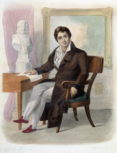 Portret van François-Joseph (François Joseph) Talma (1763-1826), Franse komiek. in Ed. Mennechet, 