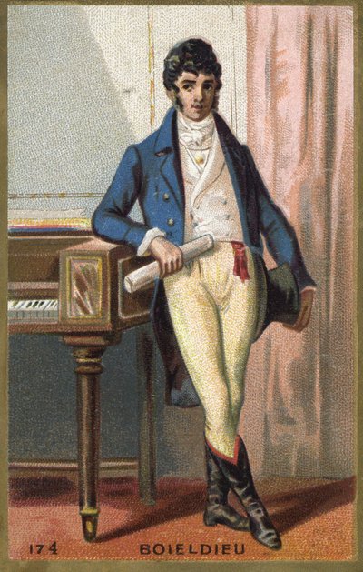 Portret van François Adrien Boieldieu (1775 - 1834), Franse componist door Unknown artist