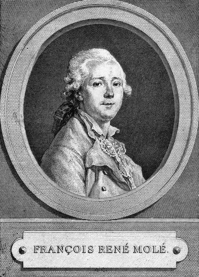 Portret van François René Molé (1734-1802), Franse acteur. door Unknown artist