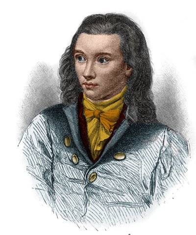 Portret van Friedrich von Hardenberg, ook bekend als Novalis (1772-1801), Duitse dichter van de romantische beweging. door Unknown artist